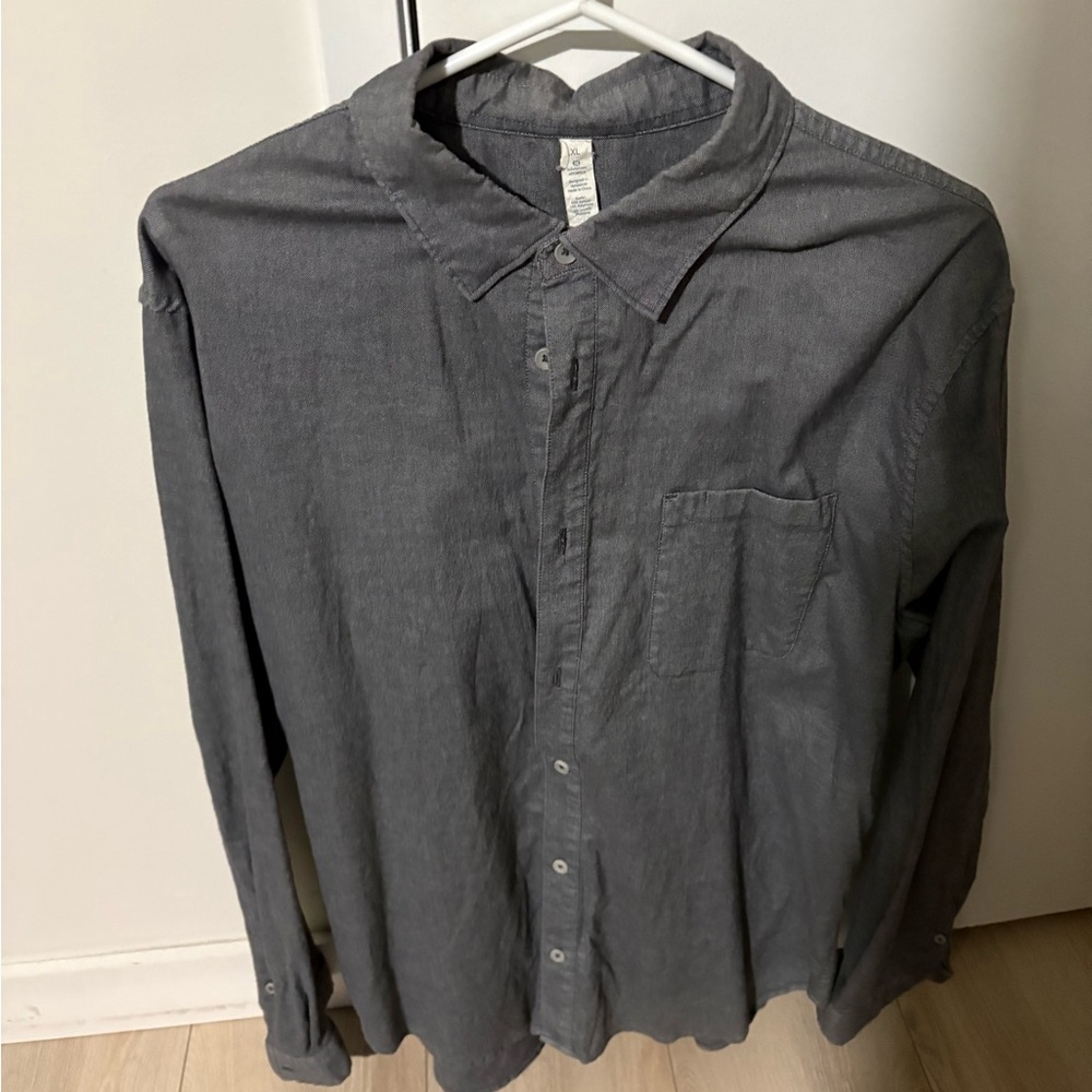 lululemon athletica Charcoal Casual Button-Down Shirt